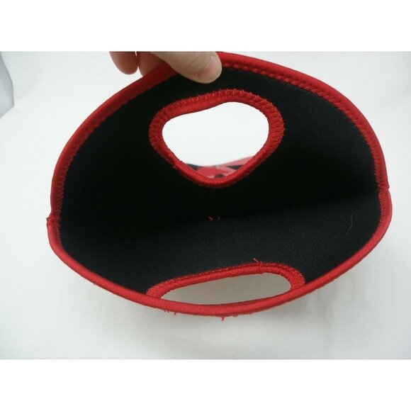 BUILT: Double Bottle Neoprene Wine Bag Tote Carrier w/ Handle (geometic pattern) - Picture 5 of 5